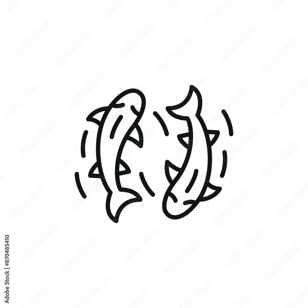 Pisces icon. Simple Pisces icon for social media, app, and web design. Vector illustration Pisces icon. Simple Pisces icon for social media, app, and web design. Vector illustration
