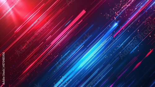 Abstract background with cyber-style glowing diagonal lines, ideal for modern web and poster designs photo