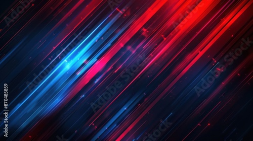 Abstract background with cyber-style glowing diagonal lines, ideal for modern web and poster designs photo
