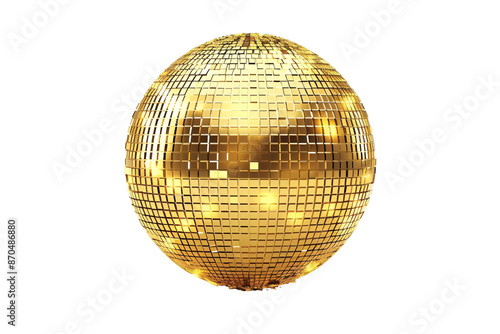 Obraz na płótnie a gold disco ball with lights w salonie