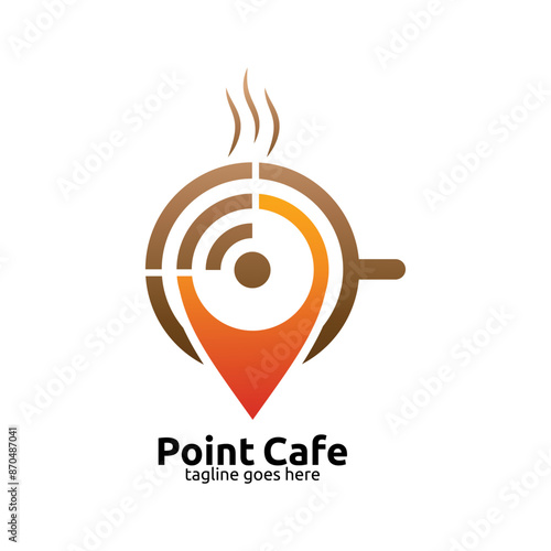 Point coffee logo design template
