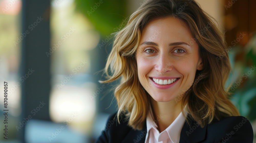 Successful Strategy: Smiling Woman Leading Corporate Discussion Successful Strategy: Smiling Woman Leading Corporate Discussion