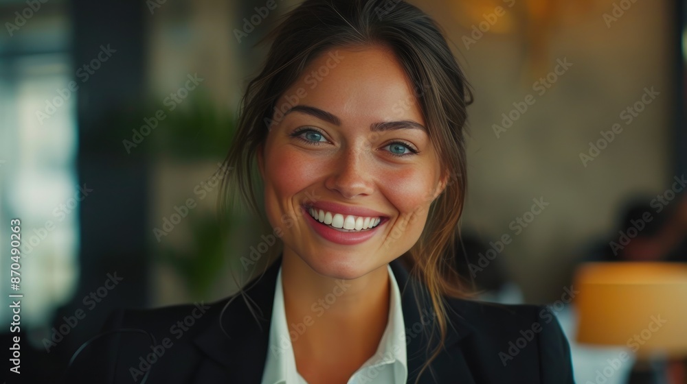 Successful Businesswoman Leading Meeting with Confidence Successful Businesswoman Leading Meeting with Confidence