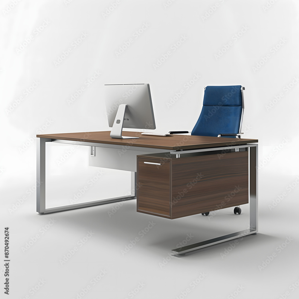 Wooden executive desk chair elegant curved shape black isolated white background PNG Luxury office Concept Wooden executive desk chair elegant curved shape black isolated white background PNG Luxury office Concept