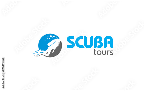Illustration graphic vector of scuba diving logo design template