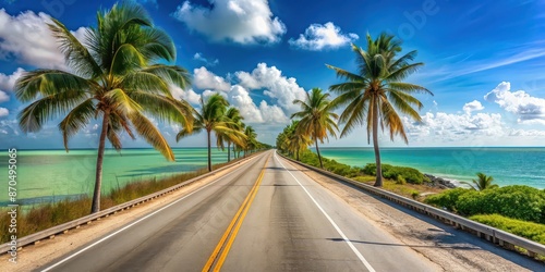 Scenic drive along Key West Road in Florida, USA, Key West, road, Florida, USA, driving, scenic, landscape