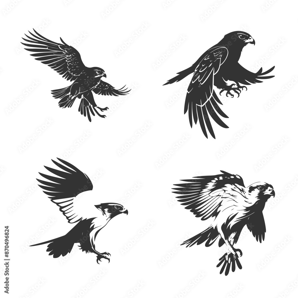 Fototapeta premium Powerful Eagle Logo Design with Majestic Wings