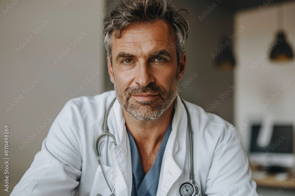 Patient at family doctor's consultation receiving insurance pills prescription Generative AI illustration Patient at family doctor's consultation receiving insurance pills prescription Generative AI illustration