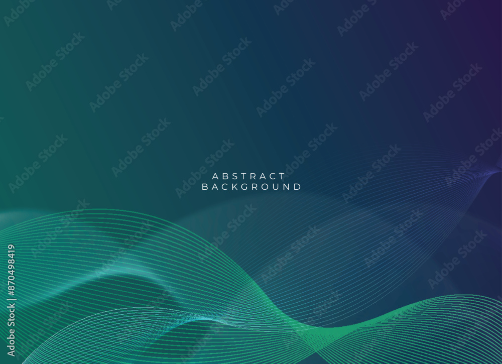Dark abstract background with glowing wave. Shiny moving lines design element. Modern purple blue gradient flowing wave lines. Futuristic technology concept. Vector illustration Dark abstract background with glowing wave. Shiny moving lines design element. Modern purple blue gradient flowing wave lines. Futuristic technology concept. Vector illustration