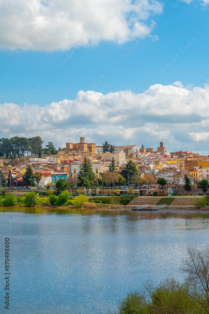 Fototapeta premium Sunny Day in Badajoz with Clear Blue Sky