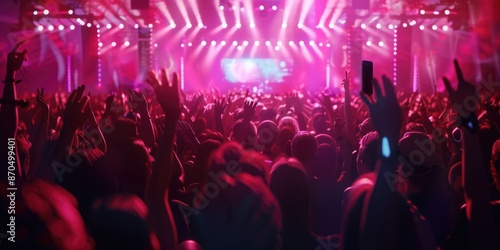 Wallpaper Mural Concert Crowd Hands Up Torontodigital.ca