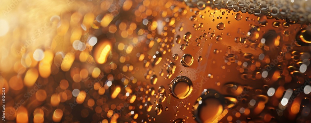 Macro close-up of fizzy bubbles in a carbonated drink, refreshing and chill concept Macro close-up of fizzy bubbles in a carbonated drink, refreshing and chill concept