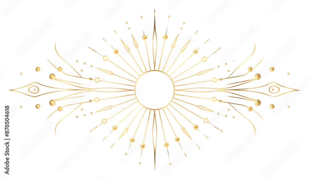 PNG Gold sun divider ornament art accessories chandelier. PNG Gold sun divider ornament art accessories chandelier.