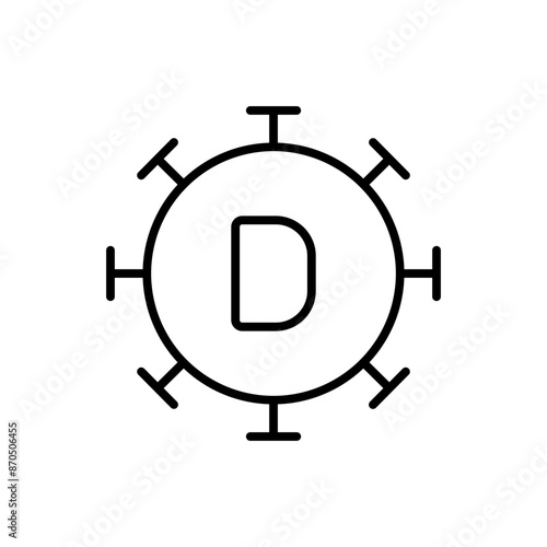 hepatitis d line icon