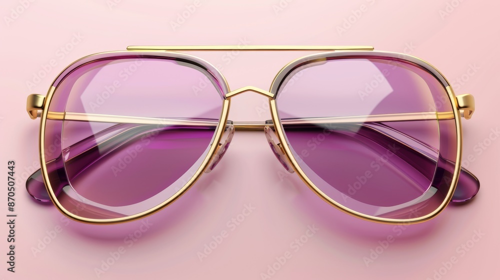 Elegant oversized sunglasses on a pink background Elegant oversized sunglasses on a pink background