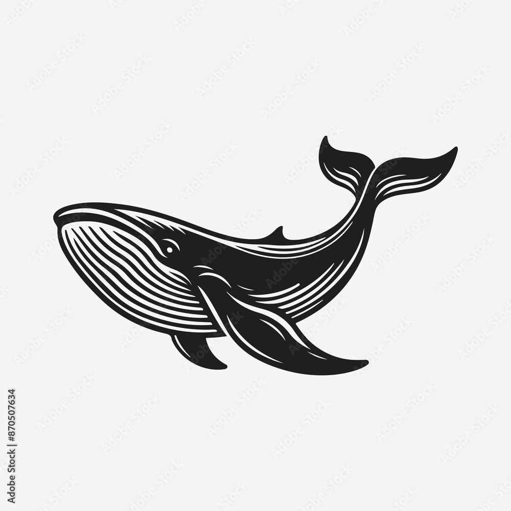 Majestic Whale Silhouette Logo: Capturing the Grace of the Ocean's Giants Majestic Whale Silhouette Logo: Capturing the Grace of the Ocean's Giants