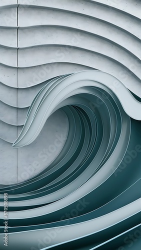 3d background with wave illustration beautiful bending pattern Wallpaper