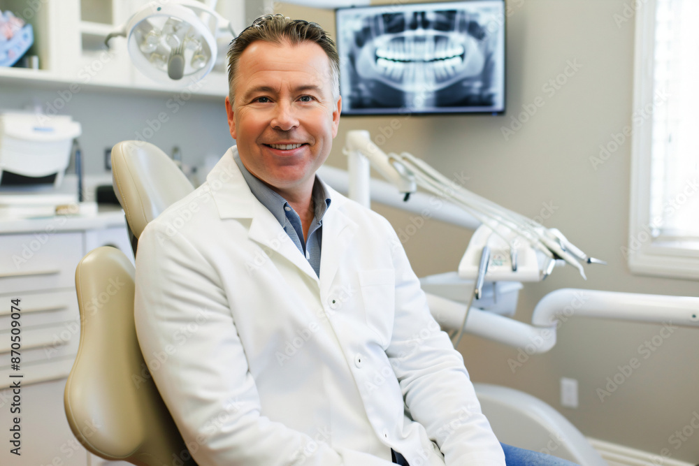 Confident Dentist in His Office. Confident Dentist in His Office.