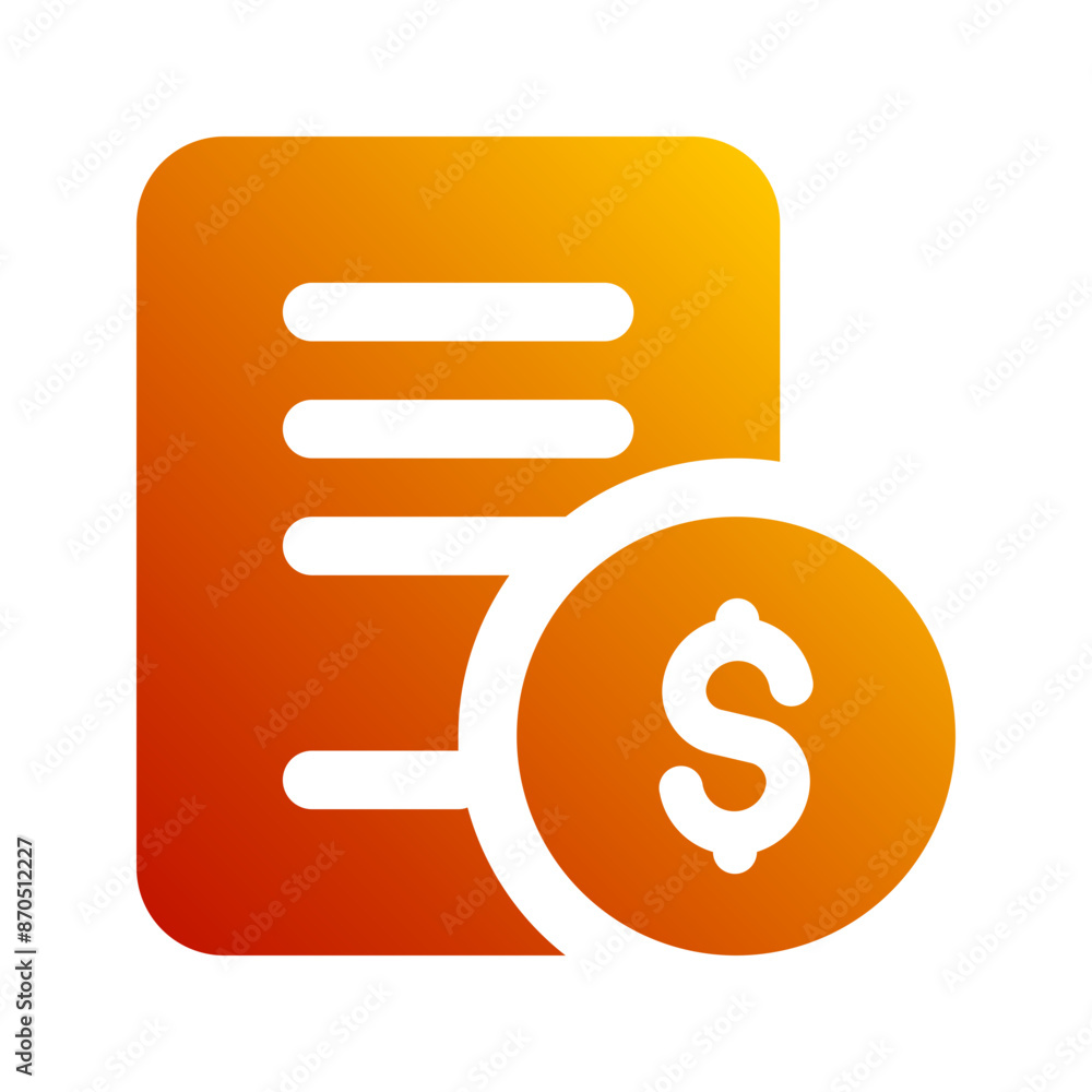 invoice gradient icon invoice gradient icon