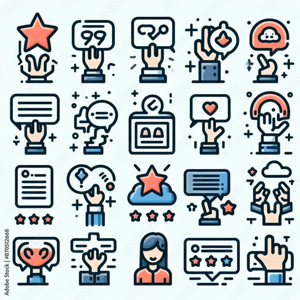 set of icons, business icons set, business people icons, Feedback, testimonial, customer thin line icons. Editable stroke. For website marketing design, logo, app, template, etc. Vector set of icons, business icons set, business people icons, Feedback, testimonial, customer thin line icons. Editable stroke. For website marketing design, logo, app, template, etc. Vector