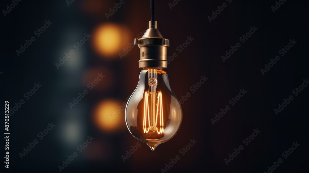 A light bulb hanging from a ceiling A light bulb hanging from a ceiling