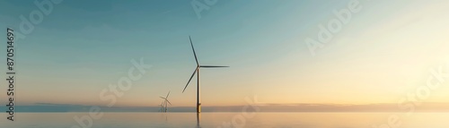 Wallpaper Mural The windmills are tall and majestic, standing in the middle of the ocean. The windmills are a symbol of hope for a clean and sustainable future. Torontodigital.ca