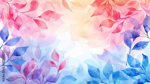 abstract colorful background with leaves © anna