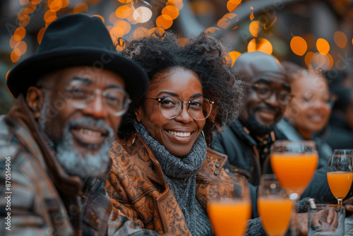 Diverse Friends Enjoying Drinks at a Festive Gathering