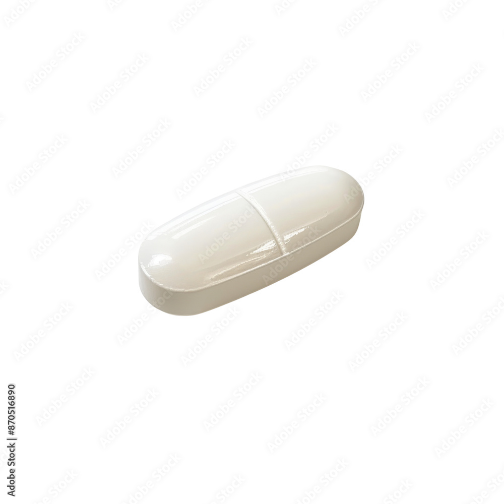 Close-up of a single white pill used for medication, health, and wellness purposes. Isolated on transparent background. Close-up of a single white pill used for medication, health, and wellness purposes. Isolated on transparent background.