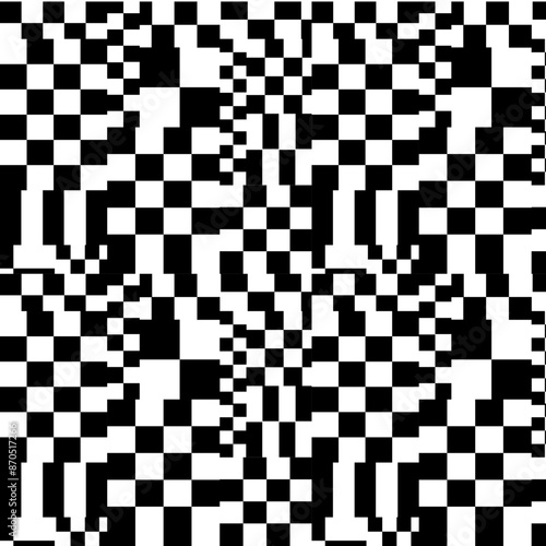 Seamless Glitch Checker Tile Pattern. Perfect for apparel, textiles, backgrounds, ux etc.