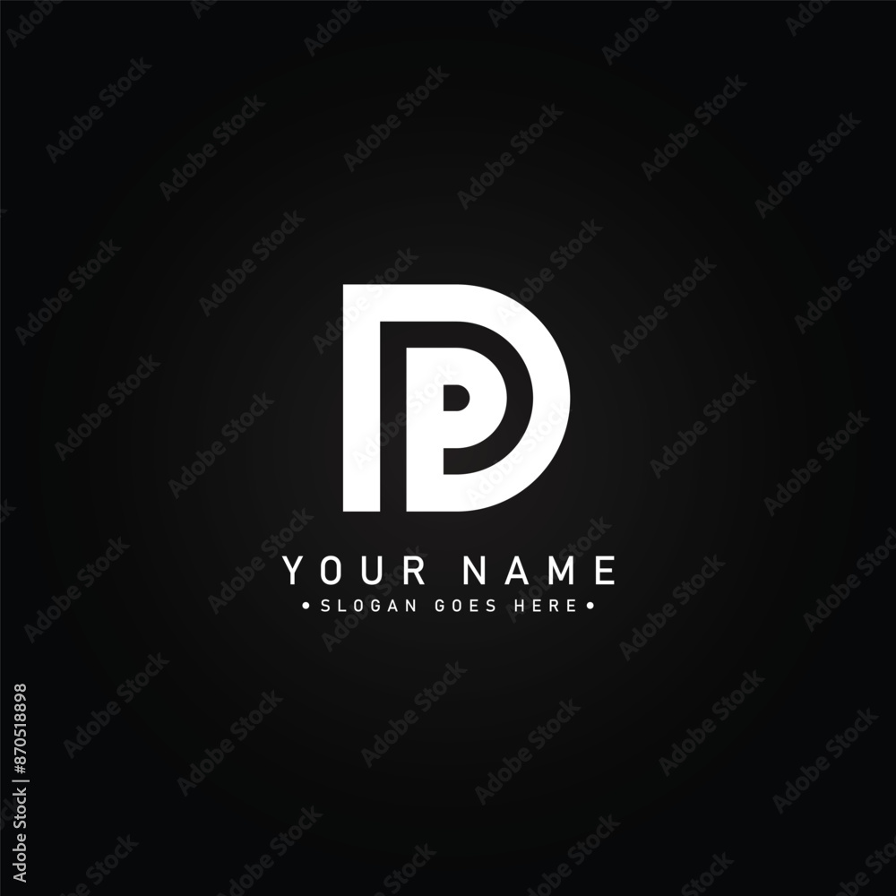 DP Minimal Vector Logo - Simple Business Logo for Monogram D and P DP Minimal Vector Logo - Simple Business Logo for Monogram D and P