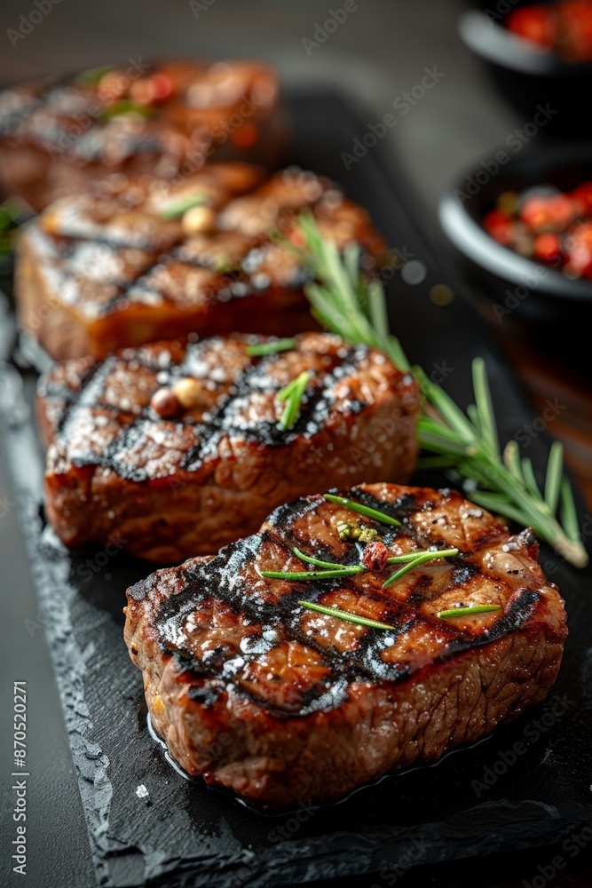Grilled beef steaks with rosemary Grilled beef steaks with rosemary
