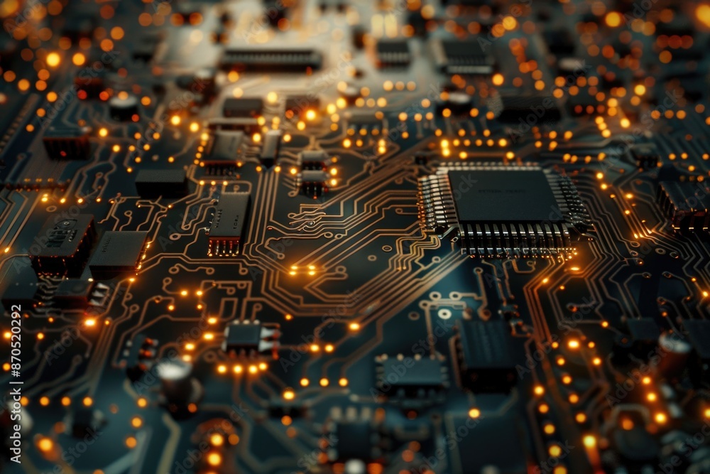Computer Circuit Board Close Up Computer Circuit Board Close Up