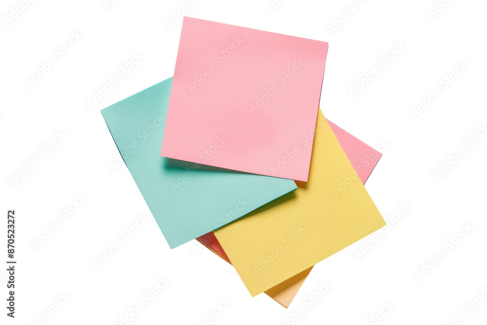 Post it notes isolated on transparent background Post it notes isolated on transparent background