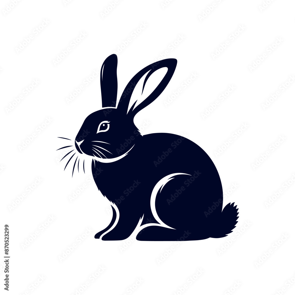 vector rabbit black silhouette icon design illustration template vector rabbit black silhouette icon design illustration template