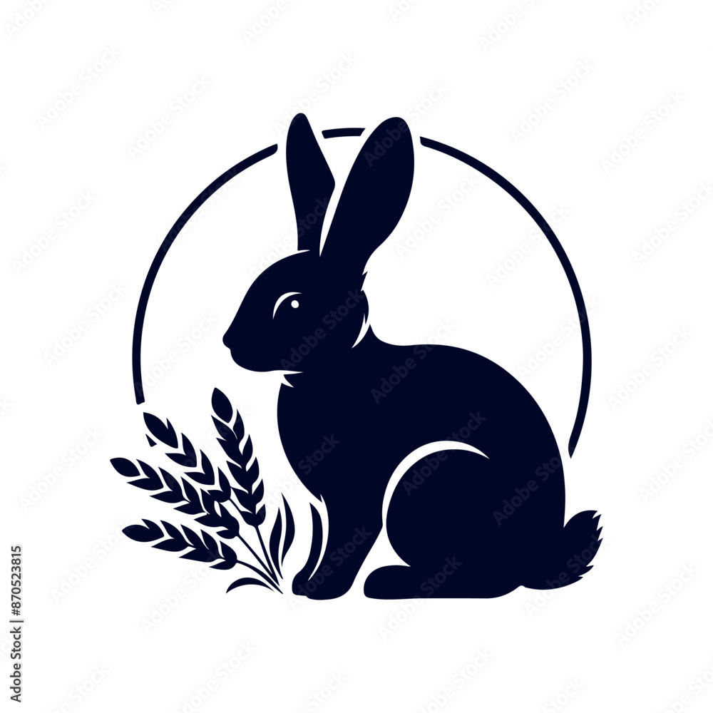 vector rabbit black silhouette icon design illustration template vector rabbit black silhouette icon design illustration template
