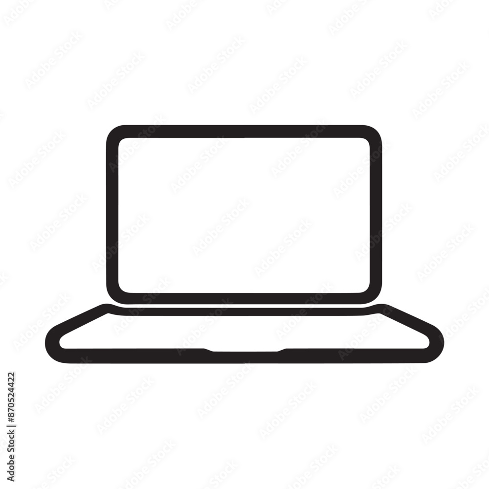 Laptop icon silhouette vector art illustration. Laptop icon silhouette vector art illustration.