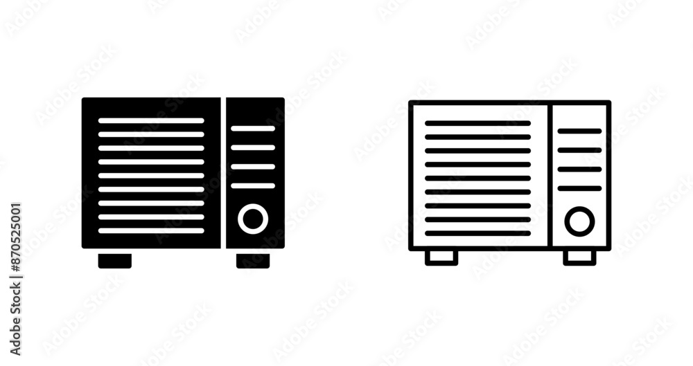 AC Window Unit Vector Icon AC Window Unit Vector Icon