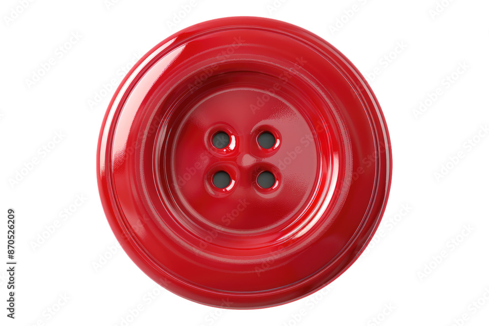 Red button isolated on transparent background Red button isolated on transparent background