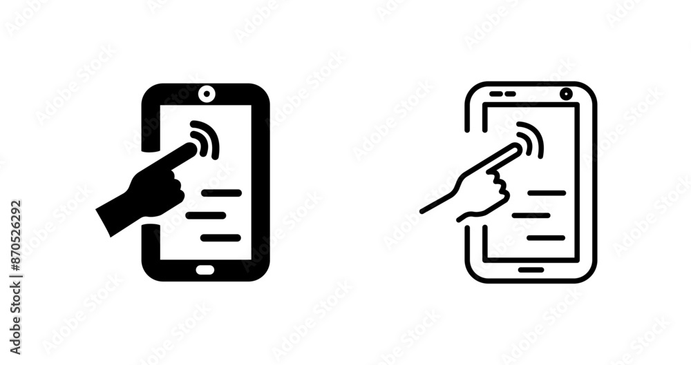 Touch Screen Vector Icon Touch Screen Vector Icon