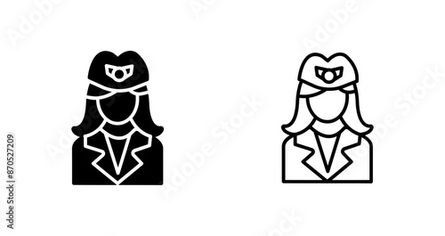 Flight Attendant Vector Icon