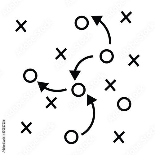Strategy, football icon. Simple line, outline vector elements of soccer for UI and UX, website or mobile application on white background.