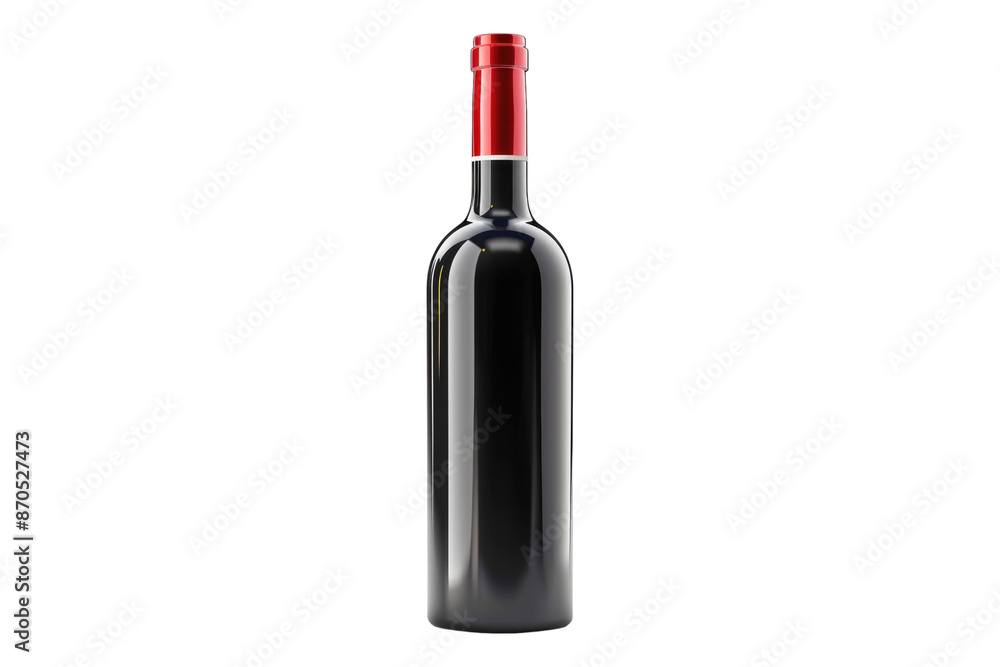 Red vine bottle isolated on transparent background Red vine bottle isolated on transparent background