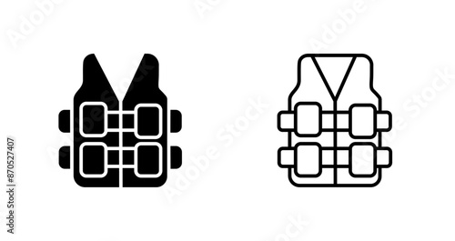 Bullet Proof Vest Vector Icon