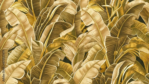 Tropical leaf Wallpaper, Luxury nature leaves pattern design wallpaper