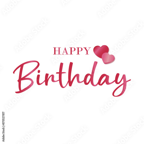 Happy Birthday typography design vector. Beautiful greeting card scratched calligraphy white text word. Handwritten modern brush lettering colourfull background isolated vector