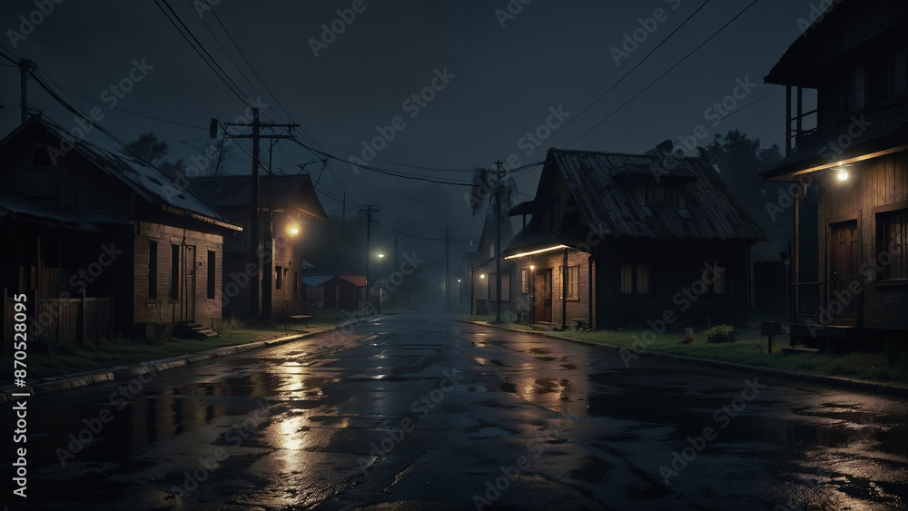 Horror city silent streets eerie buildings dark CGI for Game dev or Ghost Story | Village 2 Horror city silent streets eerie buildings dark CGI for Game dev or Ghost Story | Village 2