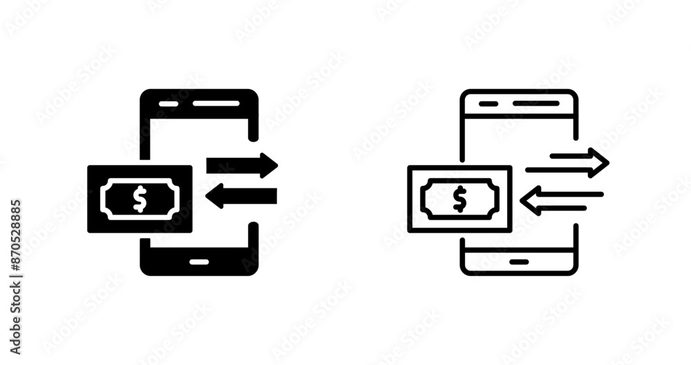 Money Transfer Vector Icon Money Transfer Vector Icon