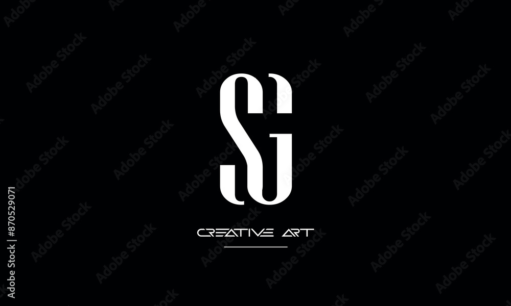 GS, SG, G, S abstract letters logo monogram GS, SG, G, S abstract letters logo monogram