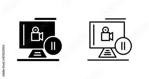 Pause Button Vector Icon